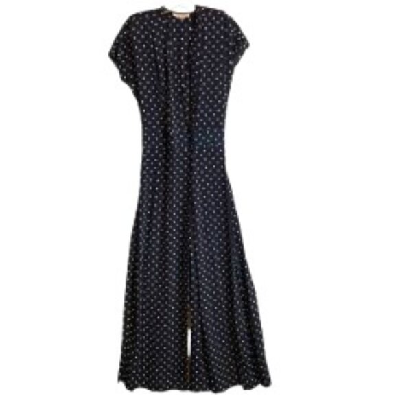 Cache Dresses & Skirts - CACHE' WOMENS 1940'S STYLE VINTAGE DRK NAVY/WHITE POLKADOT CULOTTE DRESS SIZE 8